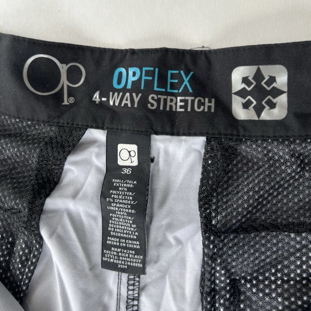 OP Board Shorts Men’s 36 Swim Trunks Black and Gray Plaid NWOT - Picture 6 of 8